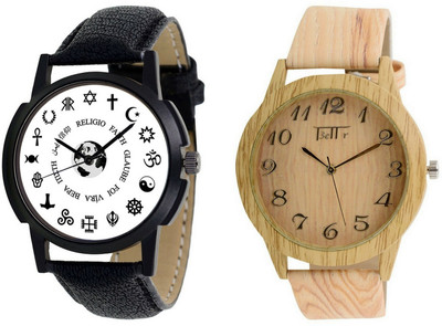 Nubela Combo Of 2 Analog Watch-WD04-105 For Watch - For Men & Women