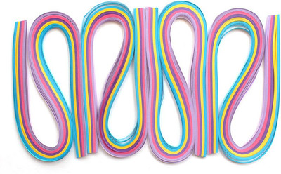 Craft Bug Quilling strips extra long 3MMX20INCH, 400STRIPS-TUTTI FRUTTI