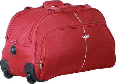 Safari Pulse Duffle on Wheel 55 cm (Red) Duffel Strolley Bag(Red)