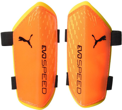 Puma evoSPEED 5.5 Football Shin Guard(M, Yellow), Ultra yellow-orange clown fish