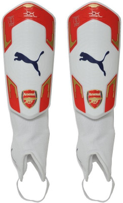 Puma Arsenal evoPOWER 3 Football Shin Guard(L, White), White-red-blue