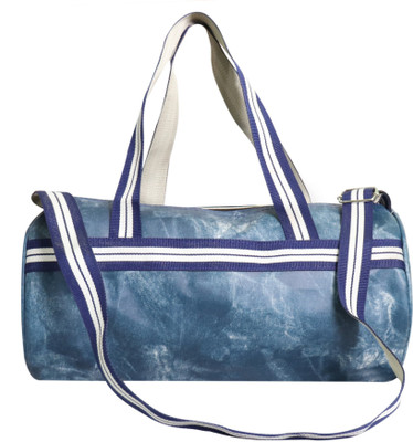 Topware denim blue faux leather Gym Bag(Blue, Kit Bag)