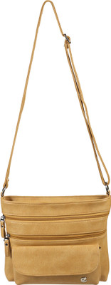 Merci Girls Tan Leatherette Sling Bag