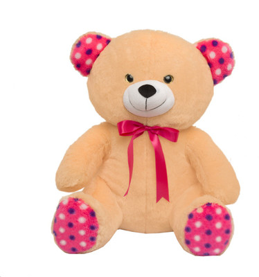 Miss & Chief Teddy Bear with Bow - 41 cm(Brown)