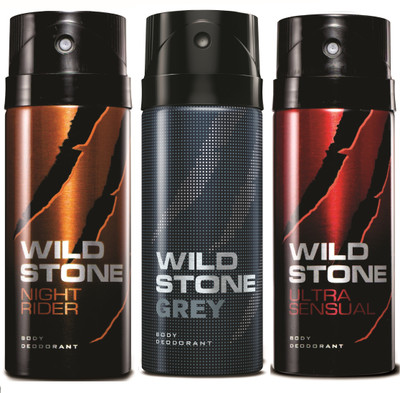 Wild Stone Night Rider, Grey & Ultra Sensual Deo Combo Deodorant Spray - For Men(450 ml, Pack of 3)
Wild Stone Night Rider, Grey & Ultra Sensual Deo Combo Deodorant Spray - For Men(450 ml, Pack of 3)
