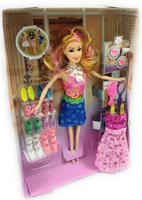 DINAARKAN FASHION GIRL DOLL PLAYSET WITH DRESS, EARINGS, SHOES, MIRROR AND COMB 33 cm(Multicolor)
DINAARKAN FASHION GIRL DOLL PLAYSET WITH DRESS, EARINGS, SHOES, MIRROR AND COMB 33 cm(Multicolor)