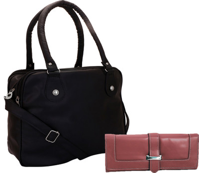 Lady bar Shoulder Bag(Black, Maroon)