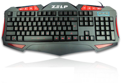 ZELP Three Colors Backlight Multimedia Gaming Keyboard Wired USB Gaming Keyboard(Black, Red)
ZELP Three Colors Backlight Multimedia Gaming Keyboard Wired USB Gaming Keyboard(Black, Red)