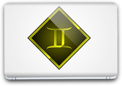 Flipkart SmartBuy Zodiac Sign Gemini Symbol 4 Vinyl Laptop Skin (3M/Avery Viny, Matte Laminated, 14 x 9 inches) Vinyl Laptop Decal 14.1