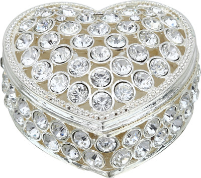 shivika enterprises Stone Stud Heart Shape Engagement Ring Box For Occasions Like Ring Ceremony Jewellery Vanity Box(Silver)
shivika enterprises Stone Stud Heart Shape Engagement Ring Box For Occasions Like Ring Ceremony Jewellery Vanity Box(Silver)
