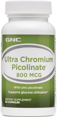 GNC Ultra Chromium Picolinate 800 MCG - Supports Glucose Utilization (60 Capsules)(60 No)
GNC Ultra Chromium Picolinate 800 MCG - Supports Glucose Utilization (60 Capsules)(60 No)