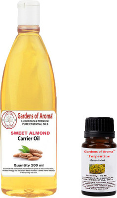 Gardens Of Aroma Turpentine Essential Oil And Sweet Almond Carrier Oil(210 ml)