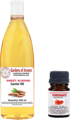 Gardens Of Aroma Pomegranate Essential Oil And Sweet Almond Carrier Oil(210 ml)