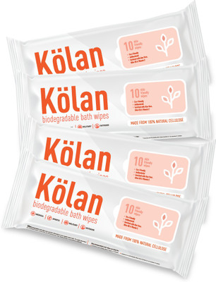 Kolan Eco-Friendly Biodegradable Bed Bath Wipes with Aloe Vera, Olive Oil & Vitamin E 10 Wipes/Pack(Pack of 4)
Kolan Eco-Friendly Biodegradable Bed Bath Wipes with Aloe Vera, Olive Oil & Vitamin E 10 Wipes/Pack(Pack of 4)