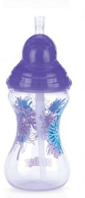 Nuby Click it flip it straw cup-300ml - plastic(Purple)