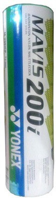 Yonex YONEX 'Mavis 200i' Shuttle cock (1/2 dozen) Nylon Shuttle - Yellow, White(Medium, 77, Pack of 6)
Yonex YONEX 'Mavis 200i' Shuttle cock (1/2 dozen) Nylon Shuttle - Yellow, White(Medium, 77, Pack of 6)