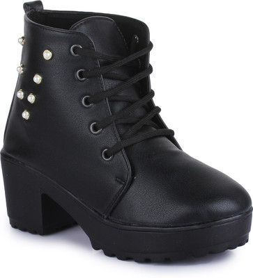 Sapatos Boots For Women(Black, Staa-3006-black