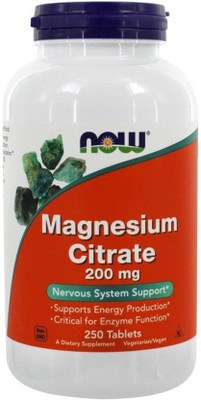 Now Foods Magnesium Citrate 200mg 250 Tablets(250 No)