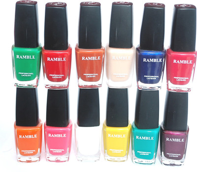 Ramble Nail Polish Set 03 Multicolor(Pack of 12)