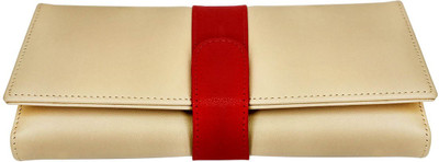 LI LEANE Women Casual Beige PU, Leatherette Clutch