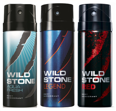 Wild Stone Aqua Fresh, Legend & Red Deo Combo Deodorant Spray - For Men(450 ml, Pack of 3)
Wild Stone Aqua Fresh, Legend & Red Deo Combo Deodorant Spray - For Men(450 ml, Pack of 3)