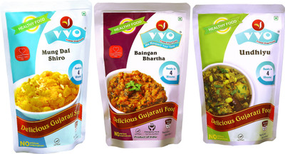 VVO Ready to eat Freeze Dried Mung Dal Shiro, Baingan Bhartha & Undhiyu (Combo of 3) 165 g
VVO Ready to eat Freeze Dried Mung Dal Shiro, Baingan Bhartha & Undhiyu (Combo of 3) 165 g
