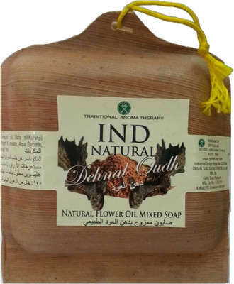 IND Natural Dehnal Oudh Flower oil mixed natural soap(300 g, Pack of 3)