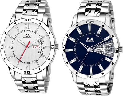 R S Original RSO-3177 DAY AND DATE WHITE WATCH FOR MEN Watch - For Men
