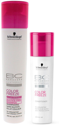 Schwarzkopf BC Bonacure Color Freeze Shampoo (250ml) + Conditioner (200ml) (Pack of 2)(Set of 2)
Schwarzkopf BC Bonacure Color Freeze Shampoo (250ml) + Conditioner (200ml) (Pack of 2)(Set of 2)