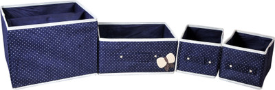 Backdrop Set Of 4 Foldable Drawer Dividers, Storage Boxes, Innerwear Storage Box, Closet Organizers, Under Bed Organizer for Clothing, Underwear, Bra, Socks sp004d(Navy Blue)
Backdrop Set Of 4 Foldable Drawer Dividers, Storage Boxes, Innerwear Storage Box, Closet Organizers, Under Bed Organizer for Clothing, Underwear, Bra, Socks sp004d(Navy Blue)