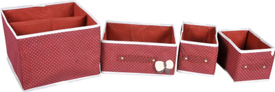 Backdrop Set Of 4 Foldable Drawer Dividers, Storage Boxes, Innerwear Storage Box, Closet Organizers, Under Bed Organizer for Clothing, Underwear, Bra, Socks sp004e(Red)
Backdrop Set Of 4 Foldable Drawer Dividers, Storage Boxes, Innerwear Storage Box, Closet Organizers, Under Bed Organizer for Clothing, Underwear, Bra, Socks sp004e(Red)