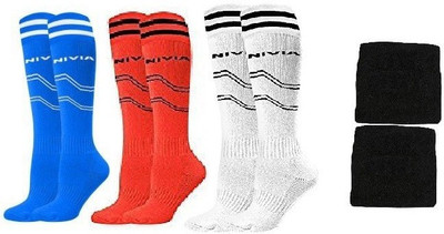 Nivia 'Performaxx' Football Stockings (Size-Large) (Pack of 3) and one pair of wrist band (Color On Availability)- Football Kit
Nivia 'Performaxx' Football Stockings (Size-Large) (Pack of 3) and one pair of wrist band (Color On Availability)- Football Kit