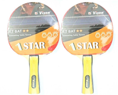 Vixen Combo of three - Two '1 Star' Table tennis bats and three ping pong balls- Table Tennis Kit
Vixen Combo of three - Two '1 Star' Table tennis bats and three ping pong balls- Table Tennis Kit