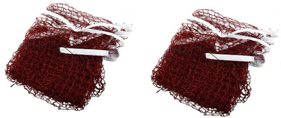 Venom Brown Badminton Net (SIZE : 21 x 2.5) with Cotton Border, Pair Badminton Net(Brown)