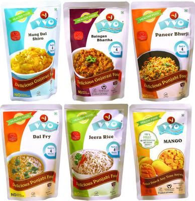 VVO Ready to eat Freeze Dry Mung Dal Shiro, Baingan Bhartha, Paneer Bhurji, Dal Fry, Jeera Rice & Mango 330 g
VVO Ready to eat Freeze Dry Mung Dal Shiro, Baingan Bhartha, Paneer Bhurji, Dal Fry, Jeera Rice & Mango 330 g