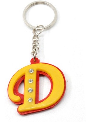 Faynci Alphabet New D With attaractive diamonds Key Chain (Available Color) Key Chain