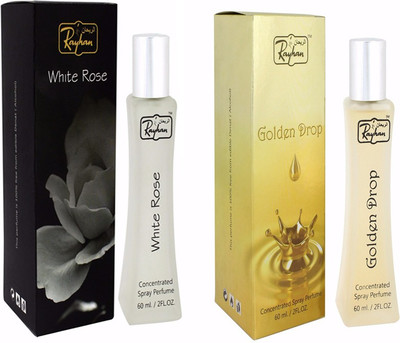 Rayhan Enterprise WHITE ROSE AND GOLDEN DROP Eau de Parfum - 60 ml(For Men & Women)
Rayhan Enterprise WHITE ROSE AND GOLDEN DROP Eau de Parfum - 60 ml(For Men & Women)