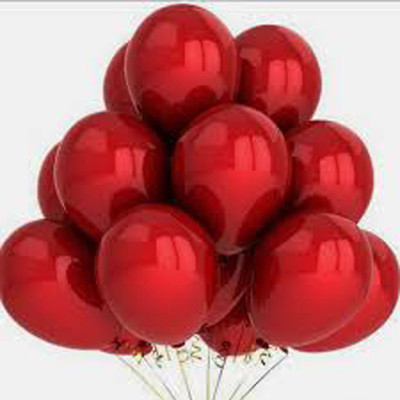 YNS Crafts Stock Solid 08575 Balloon(Red, Pack of 75)