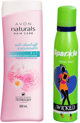 Avon Anew camellia & chamomile Anti dandruff shampoo & conditioner 200 ml With one sparkle perfume spray 150 ml(Set of 2)
Avon Anew camellia & chamomile Anti dandruff shampoo & conditioner 200 ml With one sparkle perfume spray 150 ml(Set of 2)
