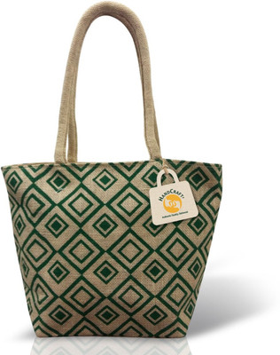 Handcraft Shoulder Bag(Beige, Green)