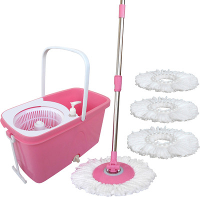 FashionRokz Trolley wheel bucket with Pure and High quality pink Wet & Dry Mop(Pink 1.23 m)
FashionRokz Trolley wheel bucket with Pure and High quality pink Wet & Dry Mop(Pink 1.23 m)
