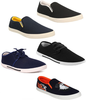 Pexlo Smart Pack of 5 Casual Shoes (Sneakers and Loafers Shoes) Canvas Shoes For Men(Black, Blue, Navy, Multicolor
Pexlo Smart Pack of 5 Casual Shoes (Sneakers and Loafers Shoes) Canvas Shoes For Men(Black, Blue, Navy, Multicolor