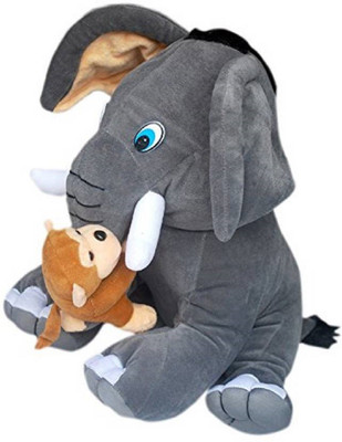 kaykon Elephant with Monkey Plush Stuffed Toy Birthday Gift For Kids Premium Quality Fabric - 30 cm(Grey)
kaykon Elephant with Monkey Plush Stuffed Toy Birthday Gift For Kids Premium Quality Fabric - 30 cm(Grey)