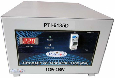 PULSTRON PTI-6135D 6 KVA (135V-290V) Single Phase Automatic Voltage Stabilizer for Mainline(Grey)
PULSTRON PTI-6135D 6 KVA (135V-290V) Single Phase Automatic Voltage Stabilizer for Mainline(Grey)