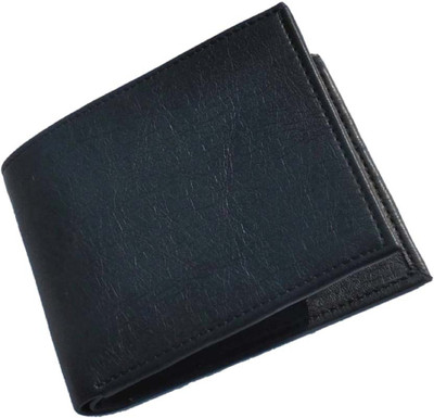 Just Leather Boys Black Artificial Leather Wallet(5 Card Slots)