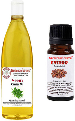 Gardens Of Aroma Neem Carrier Oil And Castor Essential Oil(210 ml)
