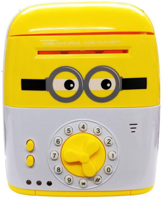 kanha toys Minions Trolley Style Rolling Electronic Lock Saving Bank With Music Coin Bank(Yellow, White)
kanha toys Minions Trolley Style Rolling Electronic Lock Saving Bank With Music Coin Bank(Yellow, White)
