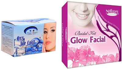 Pink Root Oxy Ice Bleach 250g and Nature's Essence Bridal Kit Glow Facial 180g+40ml(Set of 2)
Pink Root Oxy Ice Bleach 250g and Nature's Essence Bridal Kit Glow Facial 180g+40ml(Set of 2)