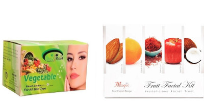 Pink Root Vegetable Bleach 250g and Nature's Essence Fruit Facial Kit 180g(Set of 2)
Pink Root Vegetable Bleach 250g and Nature's Essence Fruit Facial Kit 180g(Set of 2)