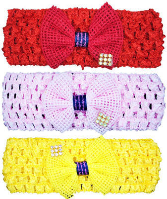 Netboys Crochet Cutwork Flower Baby Headband ( Pink , Red , Yellow ) 3 Pcs Set Head Band(Multicolor)
Netboys Crochet Cutwork Flower Baby Headband ( Pink , Red , Yellow ) 3 Pcs Set Head Band(Multicolor)